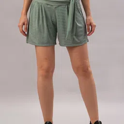 Tuna London Women Relaxed Fit Training or Gym Tie-Up Regular Shorts-image-69