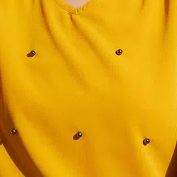 DressBerry Embellished Flared Sleeve Crepe Crop Top image 4