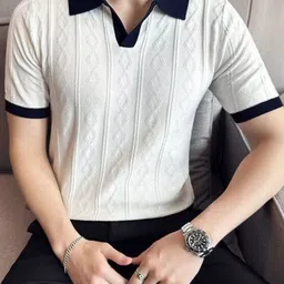 StyleCast Men Self Design Polo Collar T-shirt-picture-18