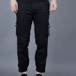 MaverIQ Men Classic Easy Wash Cargos Trousers-picture-26