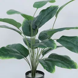 ARICK DECOR White 1 Pieces Artificial Plant With Pot image 2