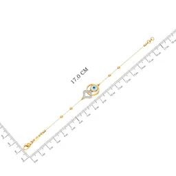 Joyalukkas 22KT Elegant Enchantment Evil Eye Gold Barcelet- 3.8 g image 5