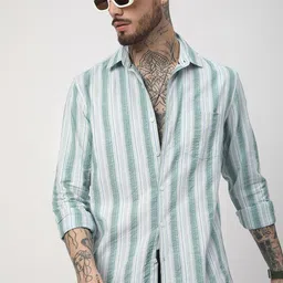 vastrado Men Regular Fit Striped Casual Shirt image 3