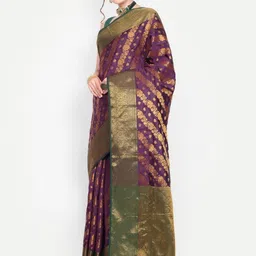 jayant creation Purple Art Silk Barasi Sarees-picture-16