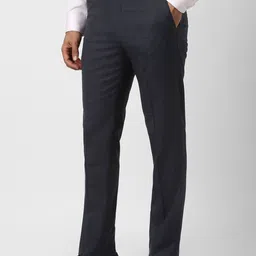 Van Heusen Men Checked Slim Fit Formal Trousers image 3