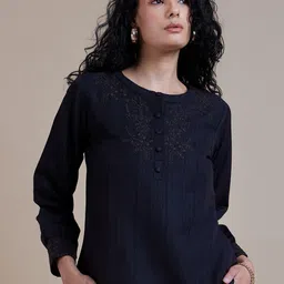 DressBerry Women Embroidered Top image 2