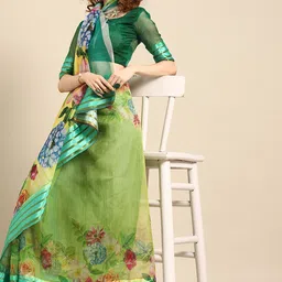 KALINI Floral Organza Saree-picture-10