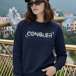 Moda Rapido Women Typography Printed Pullover Sweatshirt-picture-22