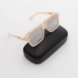 PELLE LUXUR Unisex Rectangle Sunglasses with UV Protected Lens PL25GS316-picture-10