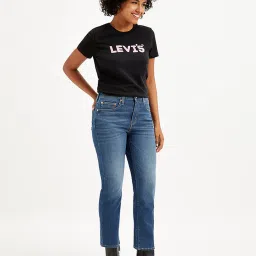 levi's Women's 724 Blue Straight Fit High Rise Jeans image 1