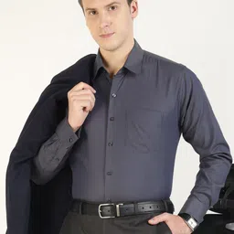 Hancock Premium Slim Fit Vertical Striped Spread Collar Pure Cotton Formal Shirt-picture-37