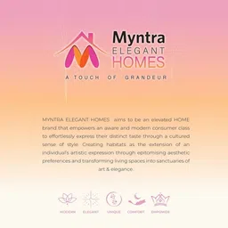 Myntra Elegant Homes Cream-Coloured & Orange Floral Microfiber AC Room 150 GSM Double Bed Comforter image 3