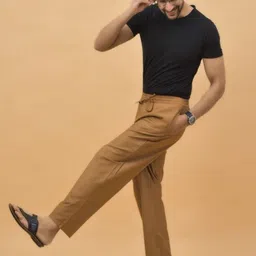 ETC X D To D Life Style Men Regular Fit Flat-Front Cotton Regular Trousers-picture-33