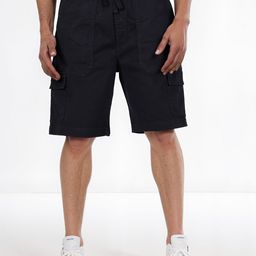 Celio Men Solid Regular Fit Cotton Cargo Shorts-picture-33