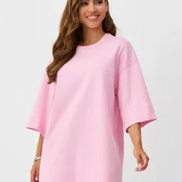 LULU & SKY Graphic Printed Round Neck Drop-Shoulder Pure Cotton Oversized T-shirt image 4