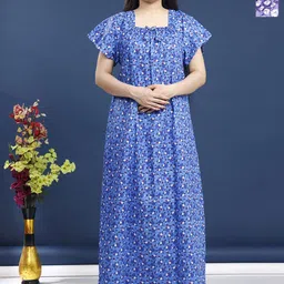 PR PINK ROYAL Women Floral Printed Maxi Nightdress-picture-34