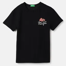 United Colors of Benetton Girls Graphic Printed Pure Cotton T-shirt-picture-51