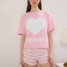 Trendyol Printed Pure Cotton Night suit-picture-38