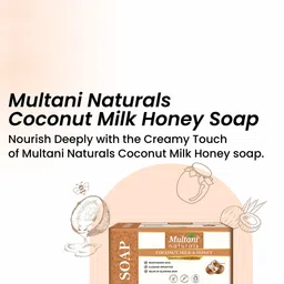 Multani Set Of 5 Coconut Milk & Honey Soap - 125 g Each image 3