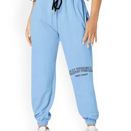 SAAHASAM Women Printed Relaxed Loose Fit Joggers Trousers-image-70