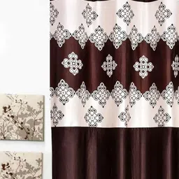 Lunar Days Brown Window Room Darkening Window Curtain image 2