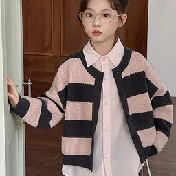 LULU & SKY Girls Striped Cardigan-picture-22