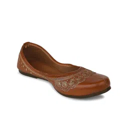 Hulya Women Ethnic Round Toe Mojaris Flats-picture-38
