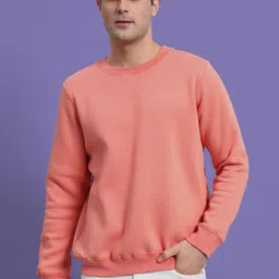 The Roadster Lifestyle Co Round Neck Pullover Sweatshirt With Pockets-image-16