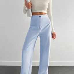 CILIMILI Women Relaxed Straight Leg High-Rise Trousers-picture-32