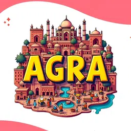 GIFTODAY Pink & Yellow Agra Printed Decorative Magnets image 3