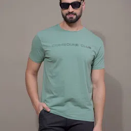 Crimsoune Club Men Typography Printed Round Neck Cotton Slim Fit T-shirt-image-96