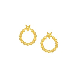 BHIMA 22K BIS Hallmark 916 Purity Yellow Gold Star Beaded Stud Earring image 3