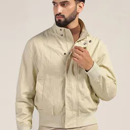 Blackberrys Men Striped Satin Bomber Jacket image 1