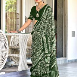 LeeliPeeri Designer Batik Ready to Wear Block Print Saree-picture-28
