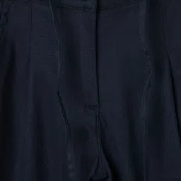 Blue Giraffe Girls Regular Fit Mid Rise Pleated Cotton Trousers image 5