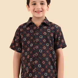 Fabindia Boys Printed Cotton Casual Shirt-image-27