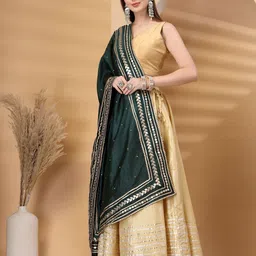 Clora Creation Floral Embroidered Gotta Patti Dupatta image 5