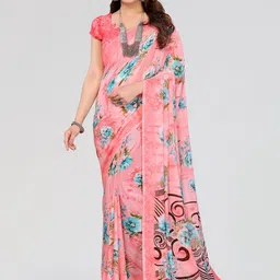 Moda Rapido Women Floral Poly Georgette Saree-image-27