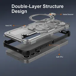 Karwan Grey Tough Armor Samsung Galaxy S25 FE Mag-Safe Wireless Back Case image 4