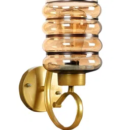 GAUVIK Gold-Toned Metal Cylinder Shaped Wall Lamp image 3
