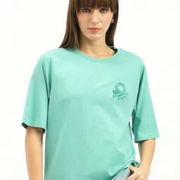 United Colors of Benetton Women Pure Cotton Regular Fit T-shirt-picture-40