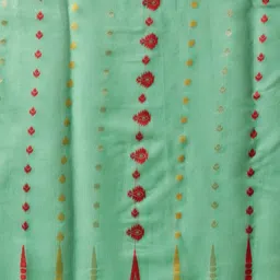 Silk Land Ethnic Motifs Woven Design Jamdani Saree With Blouse Piece image 5