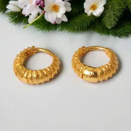 SHREE KRISHNA SHOPPING Unisex Gold-Plated Brass Earrings-picture-33