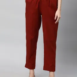 IndianRang Women Relaxed Straight Leg Trousers-image-54