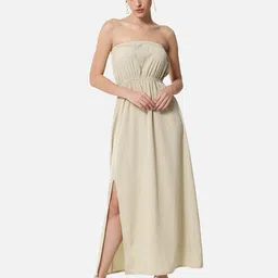 OTIRA Off-Shoulder Crepe Bandeau Maxi Dress-picture-27