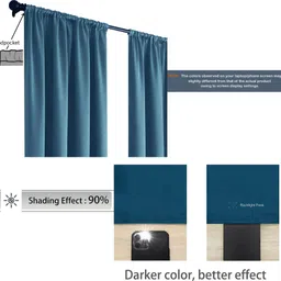 homemonde 274.32 cm (9 ft) Polyester Blackout Long Door Curtain (Pack Of 2) image 2