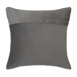 HOSTA HOMES Grey & Gold-Toned Set of 5 Ethnic Motifs Velvet Square Cushion Covers image 4