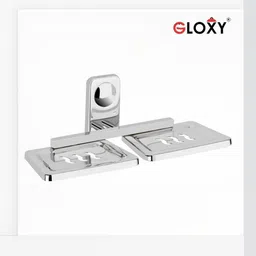 GLOXY Silver-Toned Set Of 3 Stainless Steel Soap Holder image 4