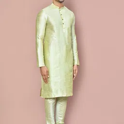 Arihant Rai Sinha Self Design Pure Silk Straight Kurta with Churidar image 3