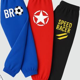 YK Boys Pack of 3 Multicolor Regular Fit Track Pants-picture-21